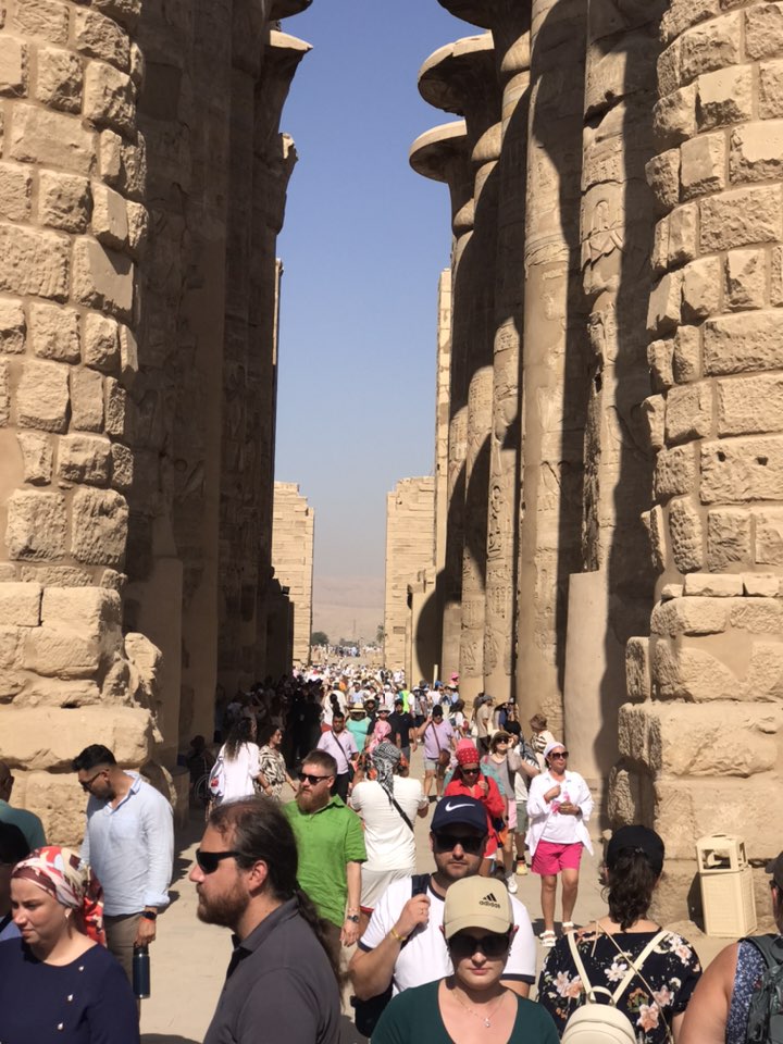 الإقبال السياحى اليومي فى معابد الكرنك