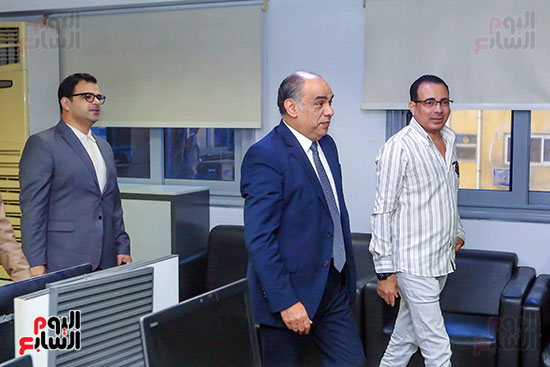 دندراوى الهوارى رئيس التحرير التنفيذى لليوم السابع مع الدكتور أحمد محمود رئيس مجلس أداره الوطن