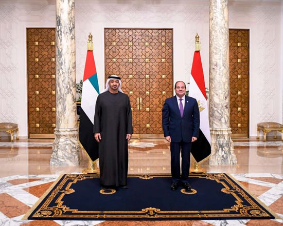 الرئيس السيسى والشيخ محمد بن زايد ال نهيان (2)