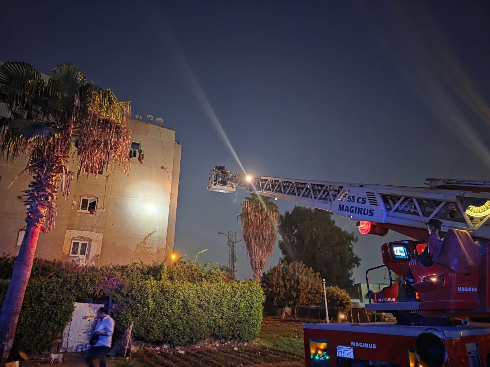 استخدام سلم هيدروليكى لانقاذ المواطنين استخدام سلم هيدروليكى لانقاذ المواطنين