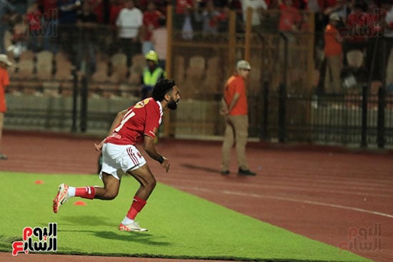 حسين الشحات يحتفل بالهدف