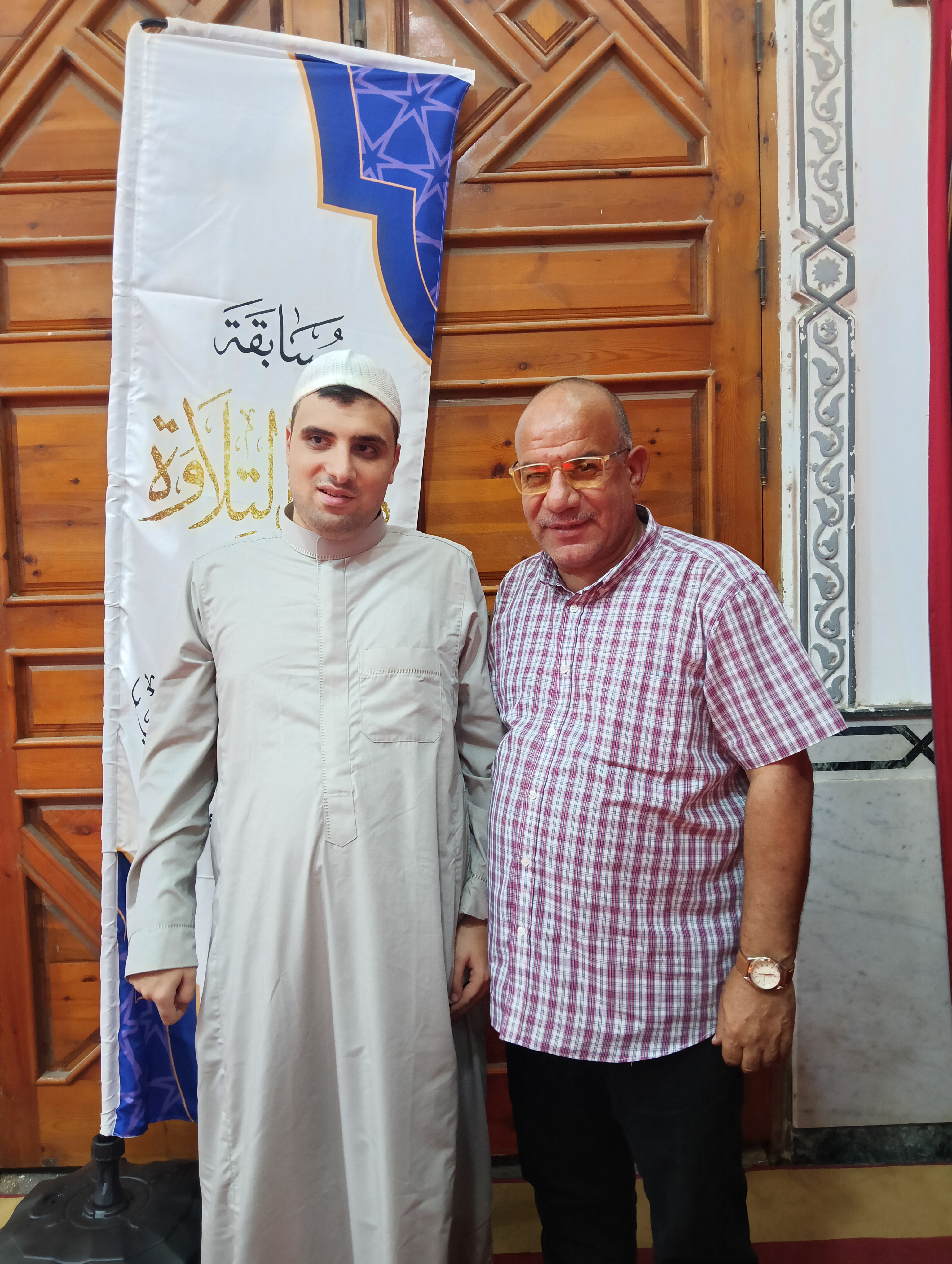 المتسابق محمد مجدي ومراسل اليوم السابع