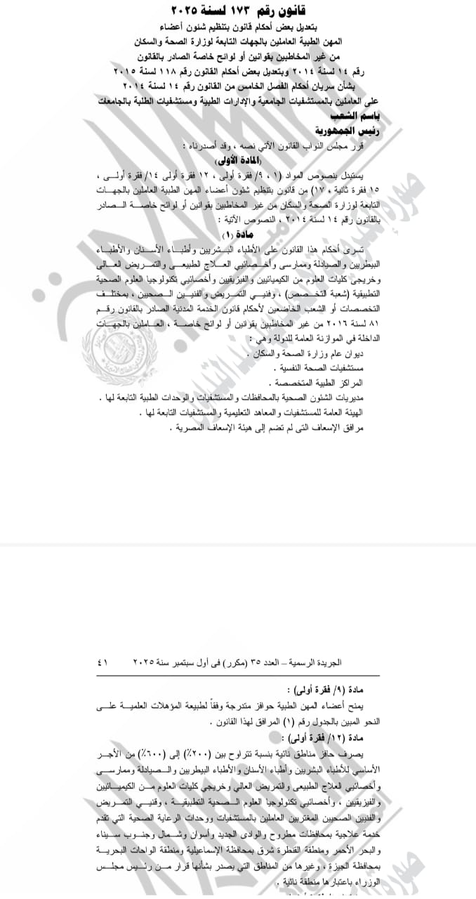 قانون المهن الطبية 1