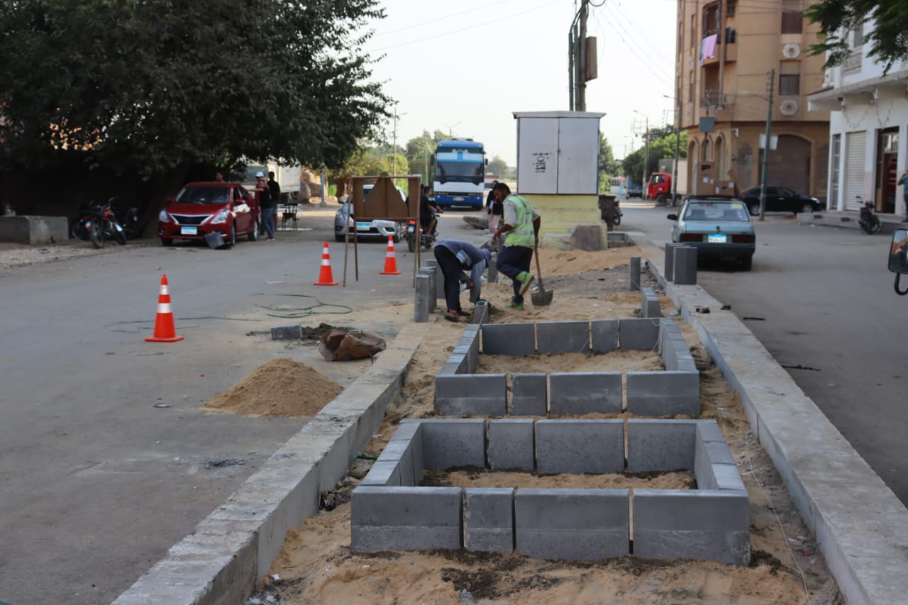 تجهيز الأحواض بالجزيرة الوسطي