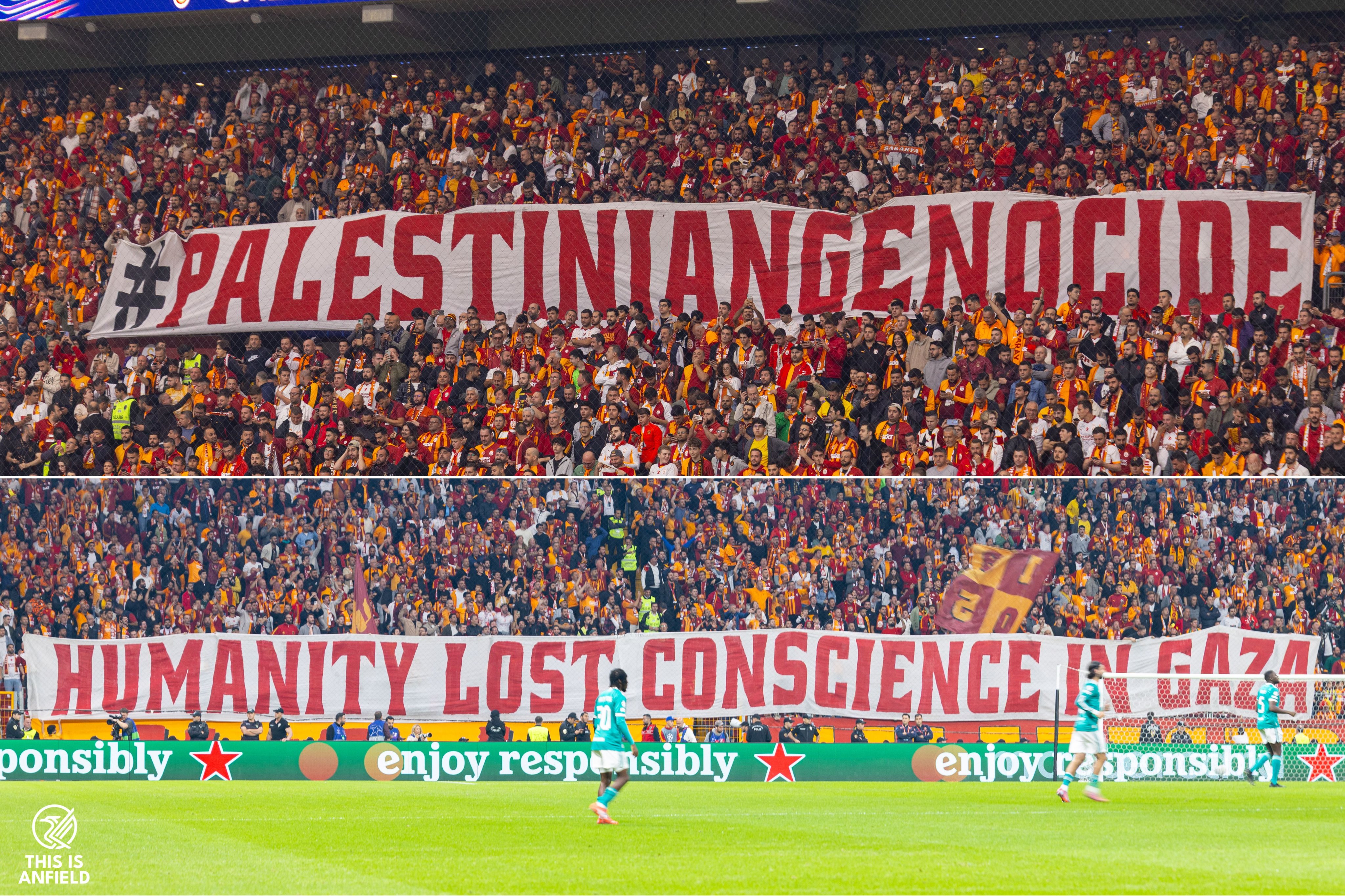 لافتة جماهير ليفربول