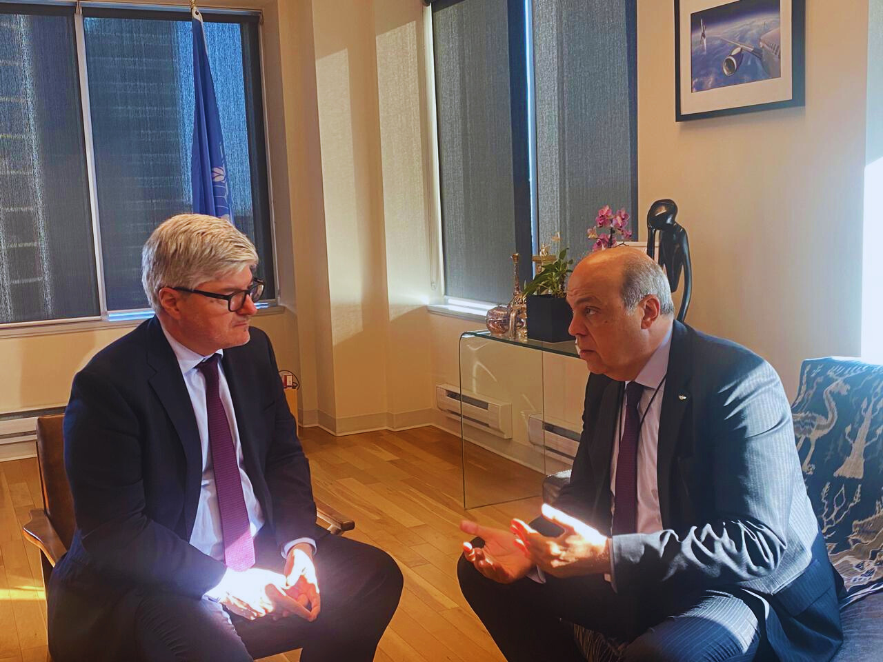 وزير الطيران المدني يبحث مع سكرتير عام الإيكاو الموضوعات ذات الاهتمام المشترك (2)