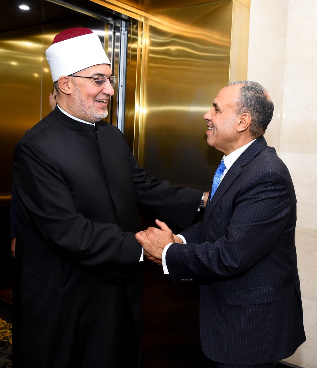 وزير الخارجية لدى استقباله مفتى الجمهورية