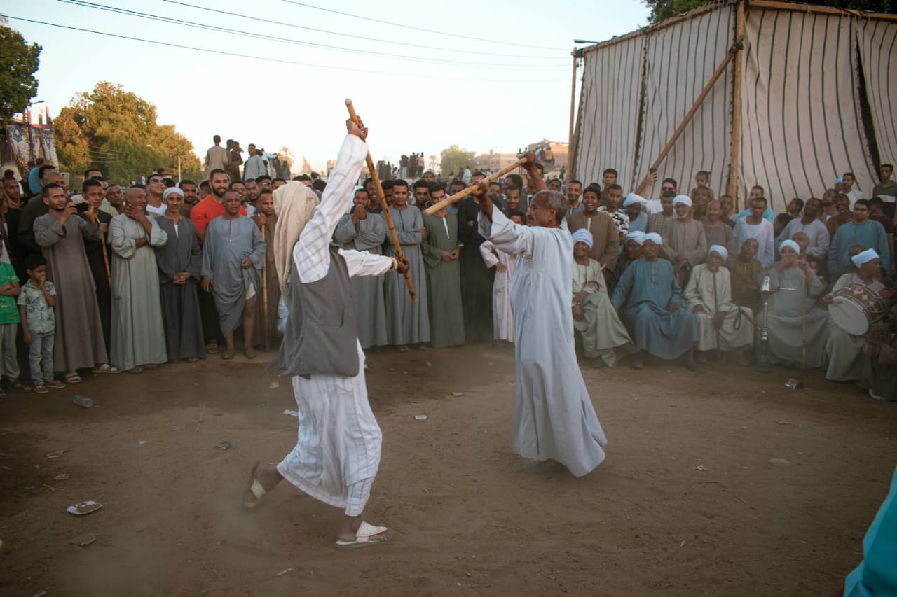 تحطيب ولعبة العصا فرحاً بالمولد النبوى
