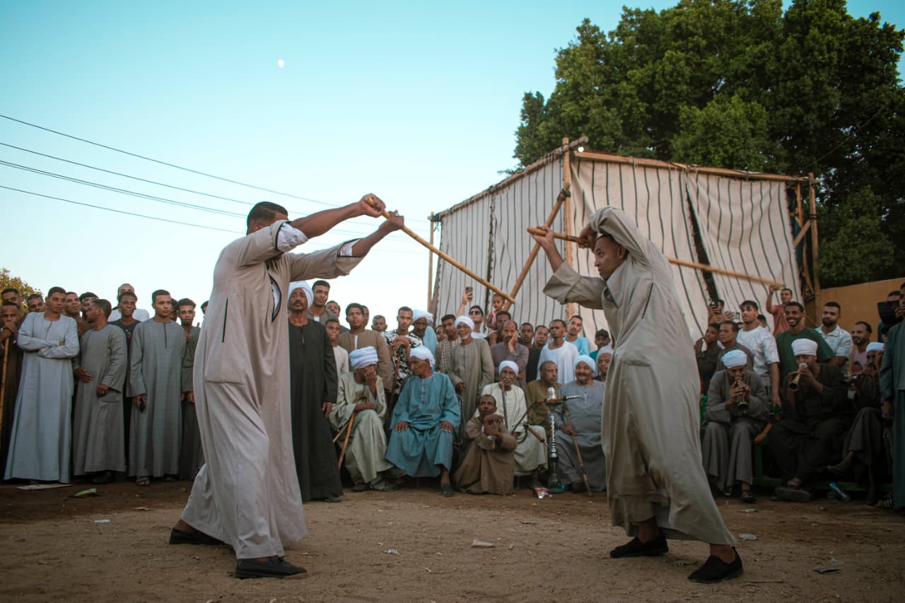 لعبة التحطيب لعبة الرجال فى ليالي المولد النبوى