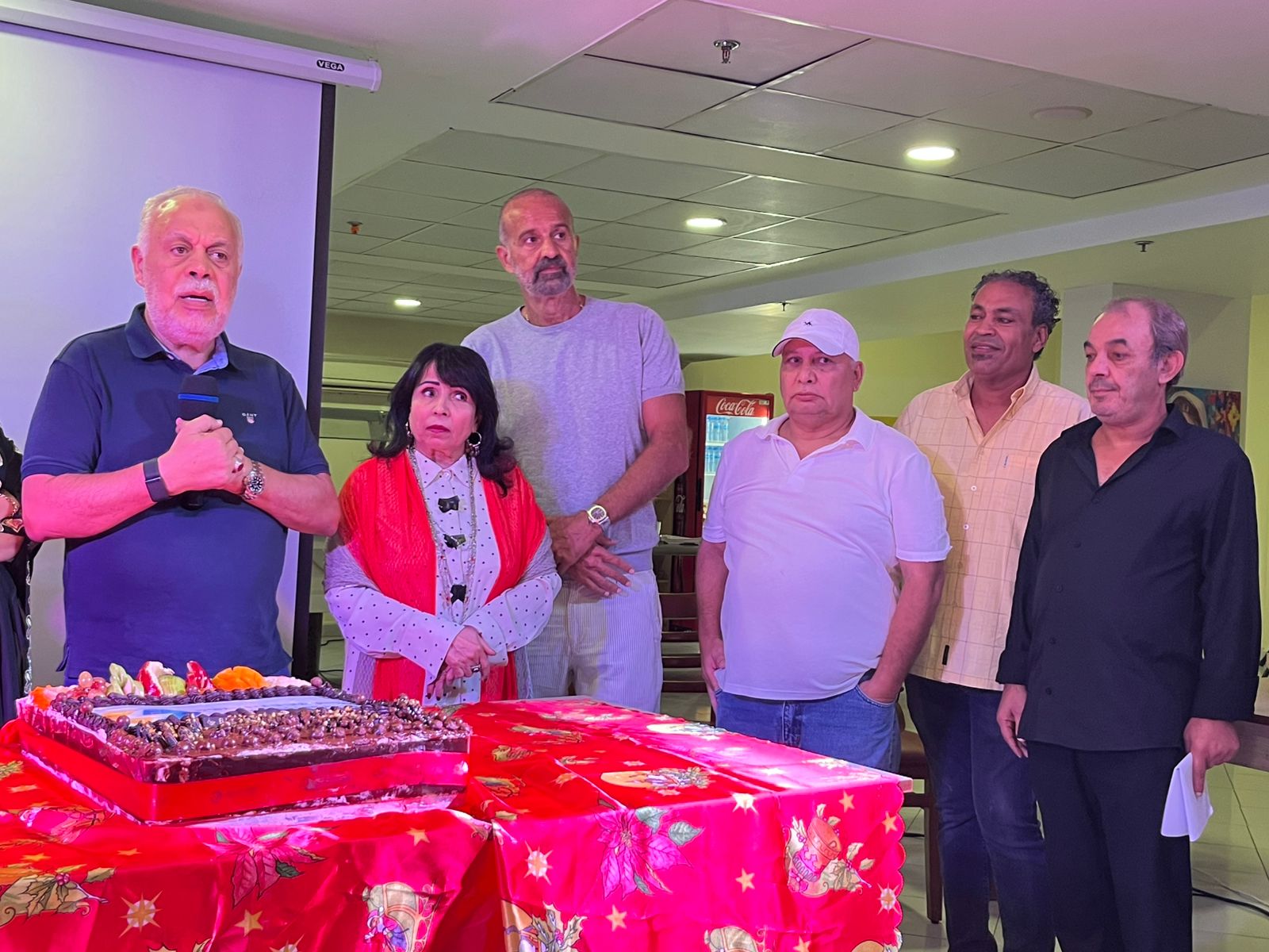 اشرف زكى وعلاء  مرسى فى دار كبار الفنانين