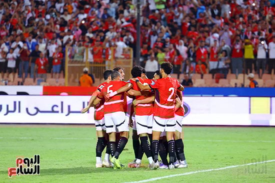 احتفال لاعبى المنتخب