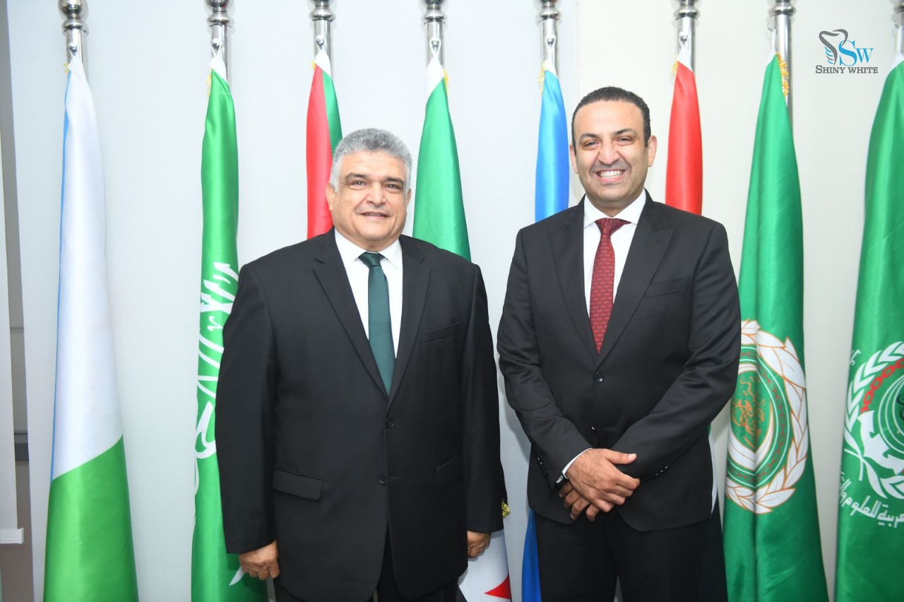 دكتور شادي على حسين ودكتور طارق محمود بعد توقيع البروتوكول دكتور شادي على حسين ودكتور طارق محمود بعد توقيع البروتوكول