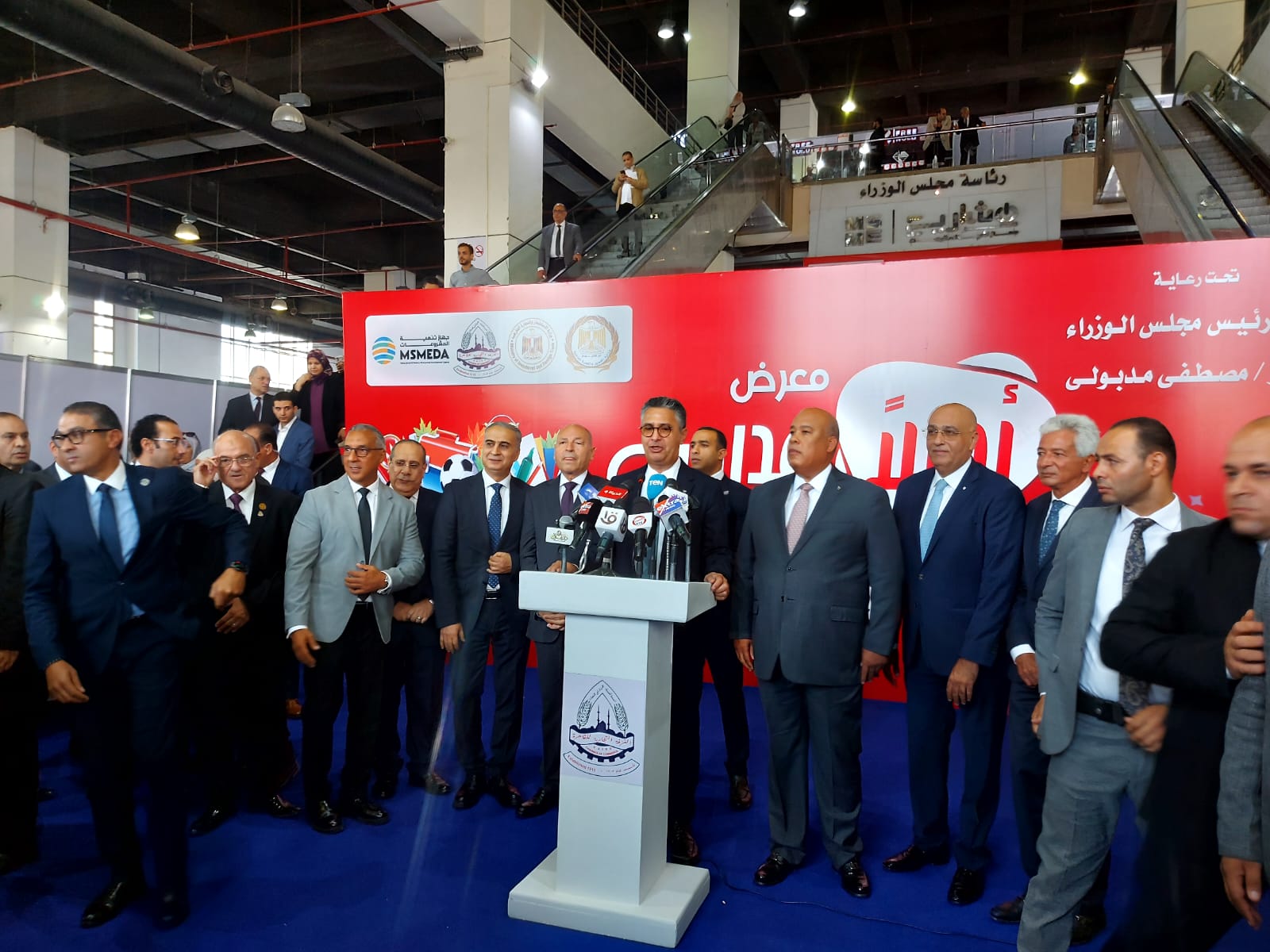 وزير التموين خلال كلمته في الافتتاح وزير التموين خلال كلمته في الافتتاح