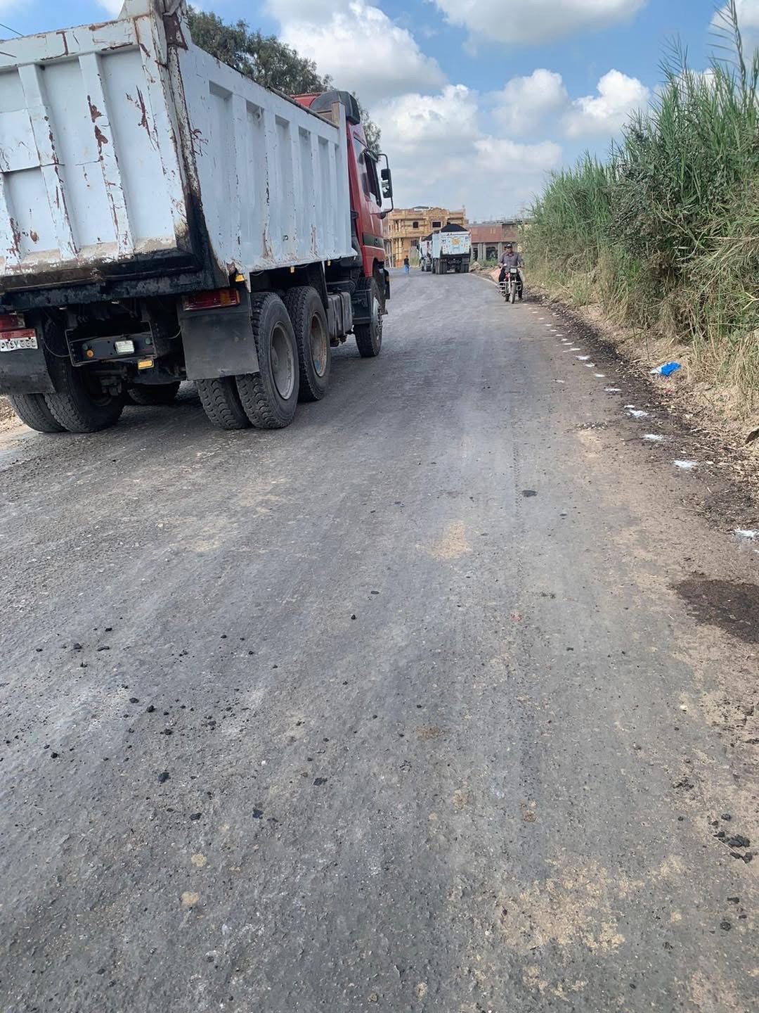 جانب من رصف الطرق بالغربية (3)