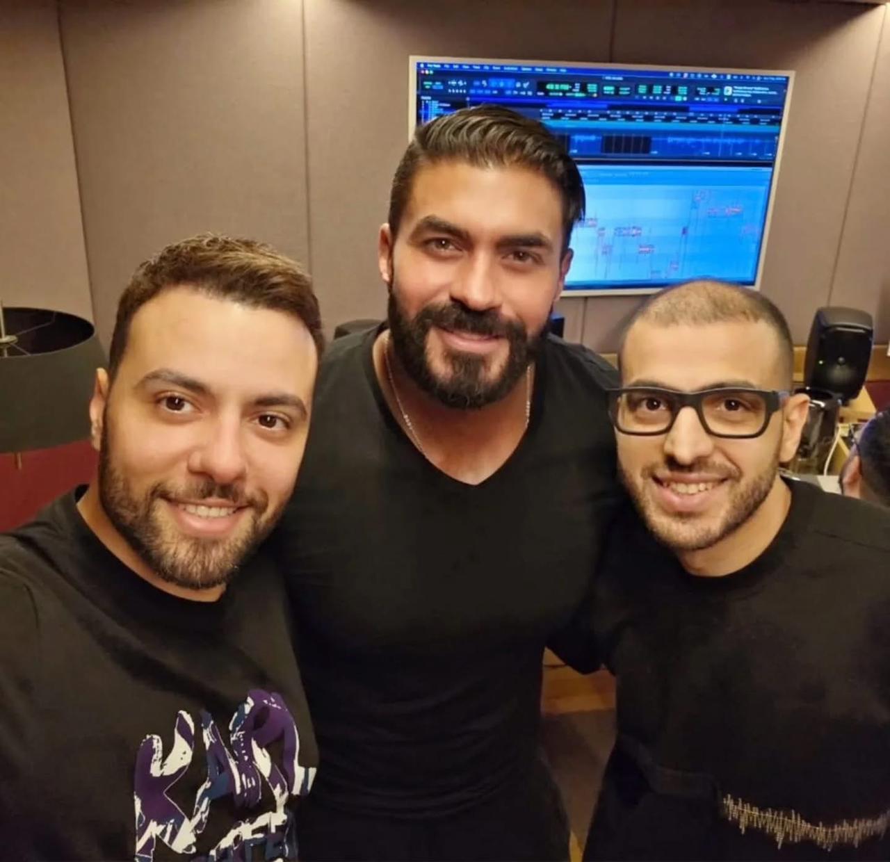 خالد سليم و الشاعر أحمد حسن راؤول والملحن مدين