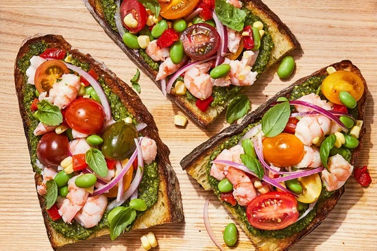 جمبري متبل مع توست