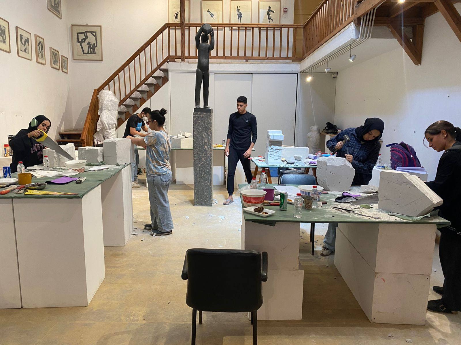 ورشة النحت الأولى بمتحف آدم حنين
