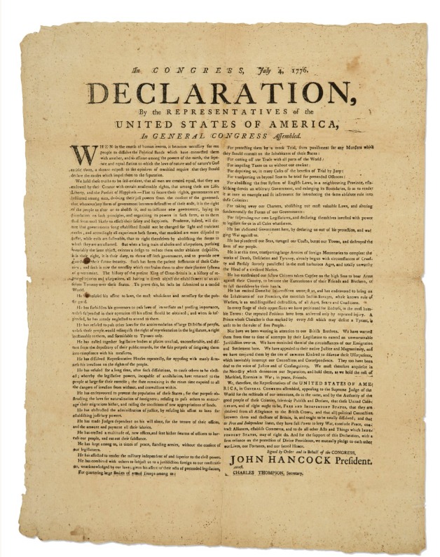 إعلان الاستقلال الأمريكى