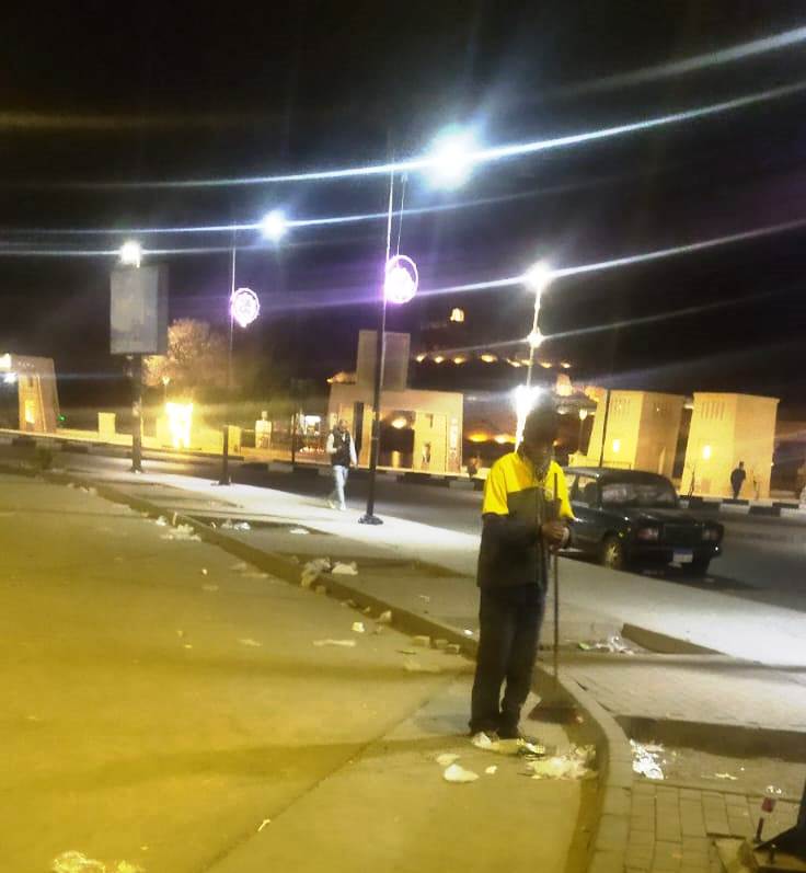 نظافة الشوارع بعد احتفالات رأس السنة