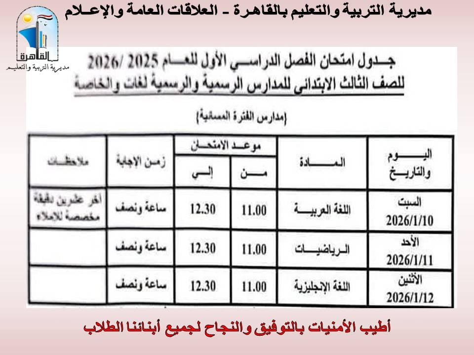 امتحانات الفصل الدراسي الأول (7)