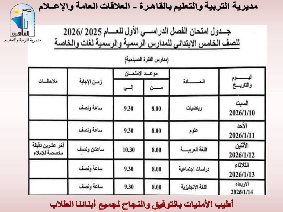 امتحانات الفصل الدراسي الأول (10)