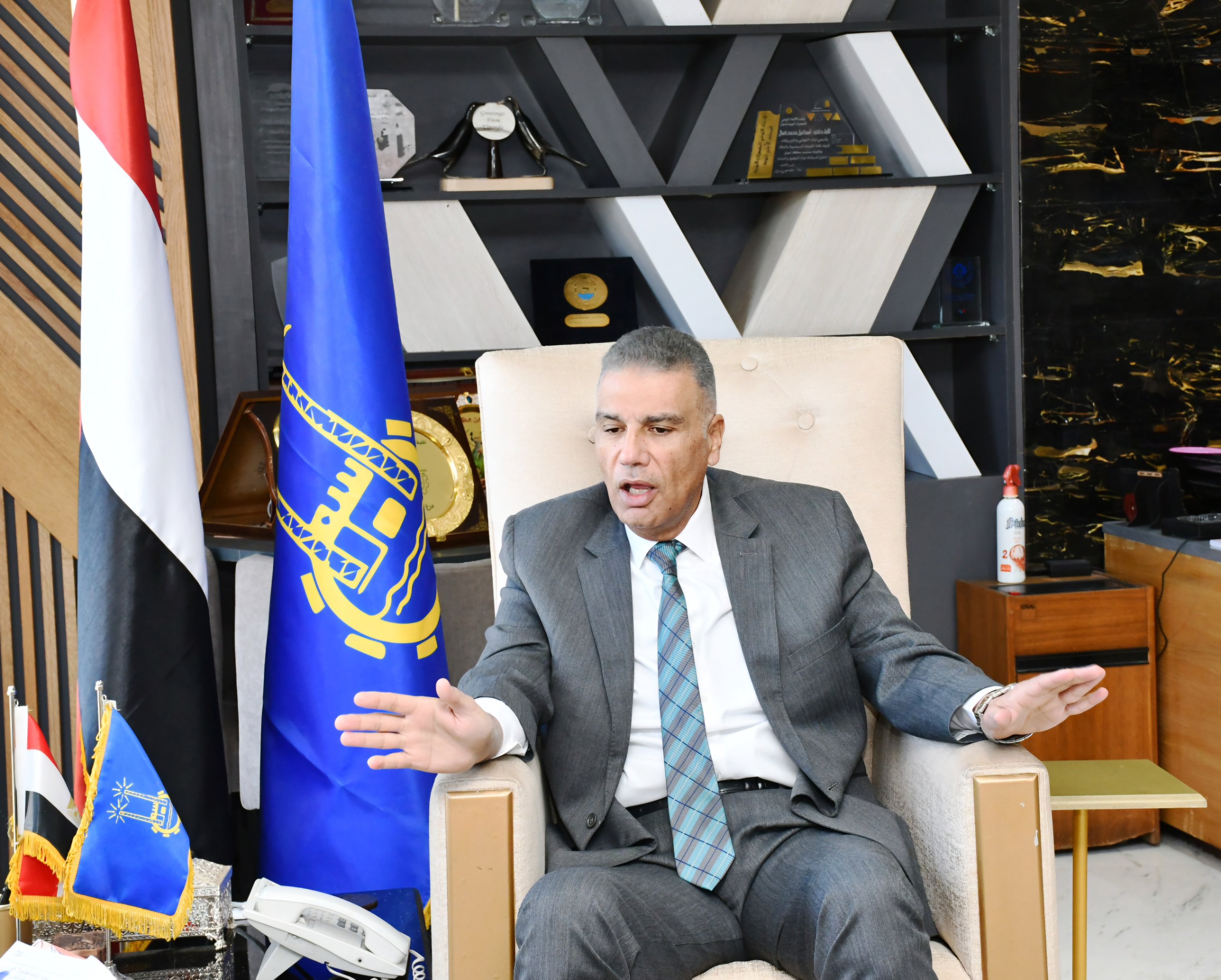 محافظ أسوان خلال حواره مع اليوم السابع محافظ أسوان خلال حواره مع اليوم السابع