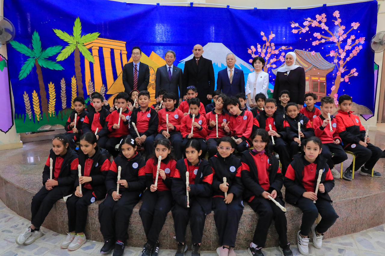 خلال زيارة المدرسة المصرية اليابانية بالعبور