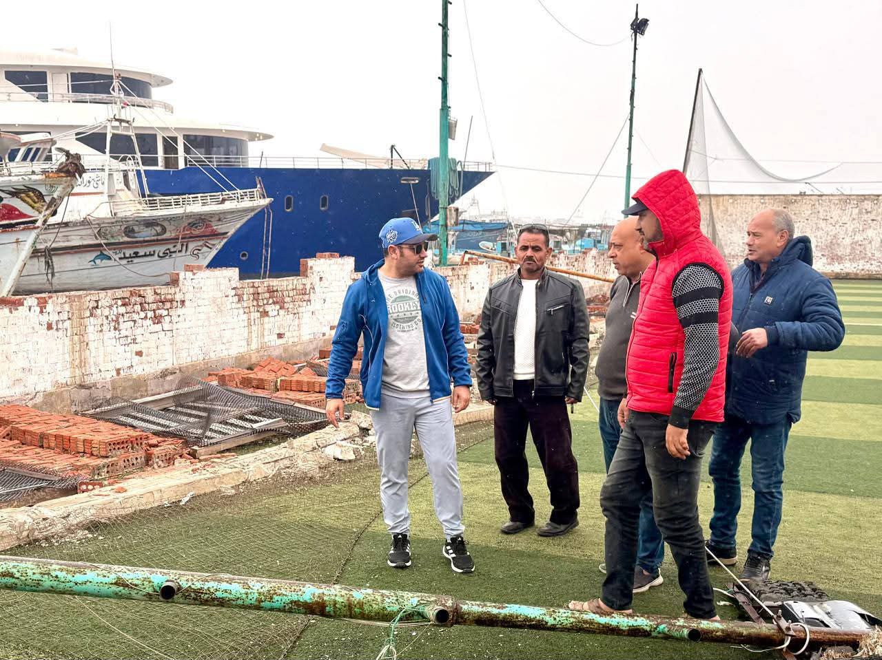 وكيل الشباب والرياضة بدمياط يتفقد ملاعب المحافظة