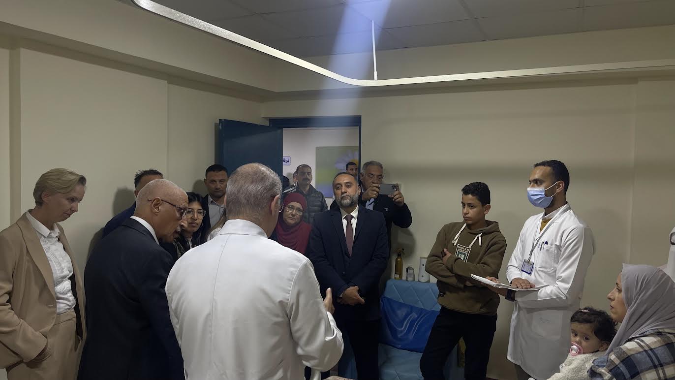 زيارة مصابى غزة بمستشفى العريش العام