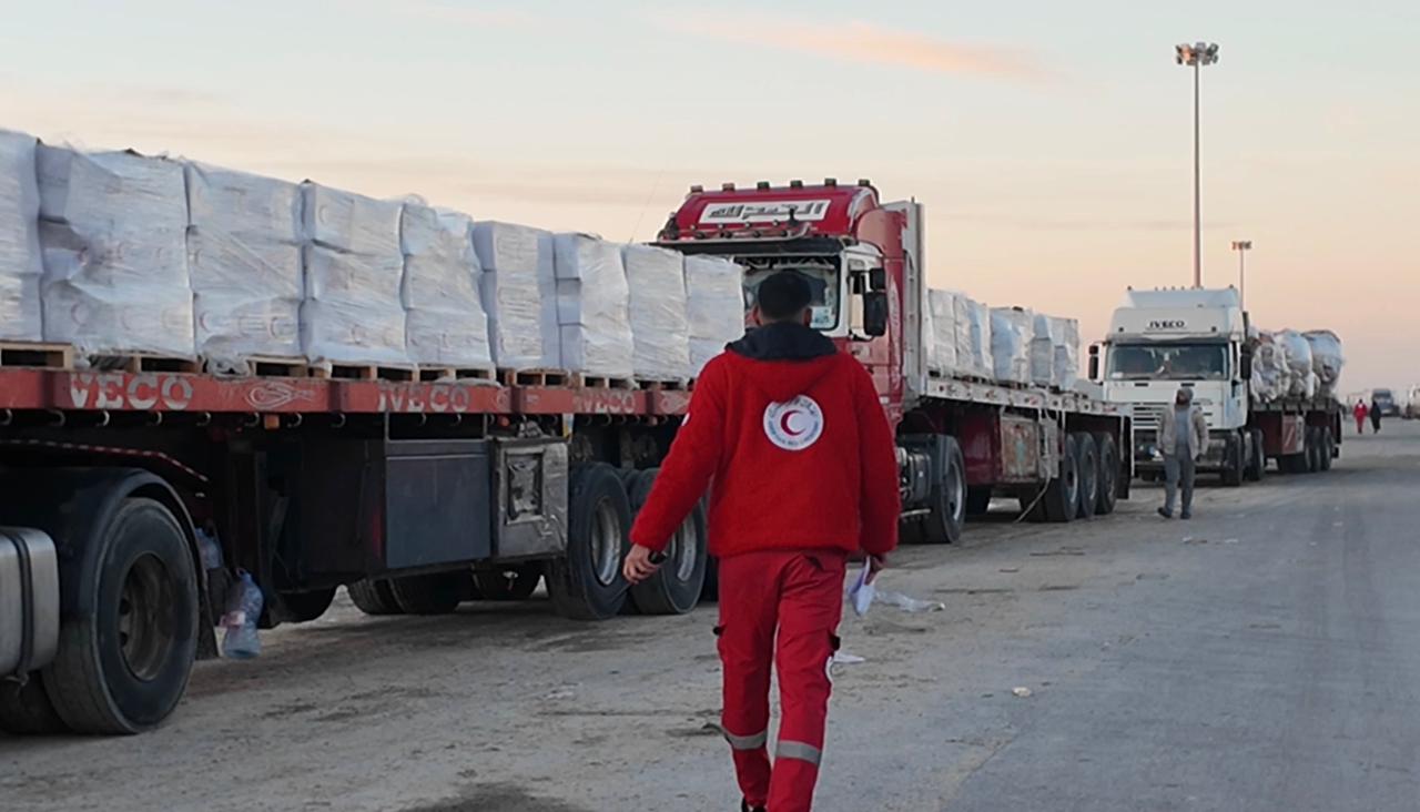 المساعدات إلى غزة قافلة «زاد العزة» الـ113