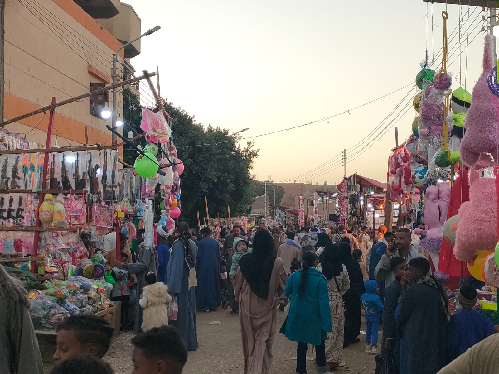 توافد الأسر والعائلات فى إحتفالات مولد سيدى أحمد إبن إدريس بقرى الدير والزينية