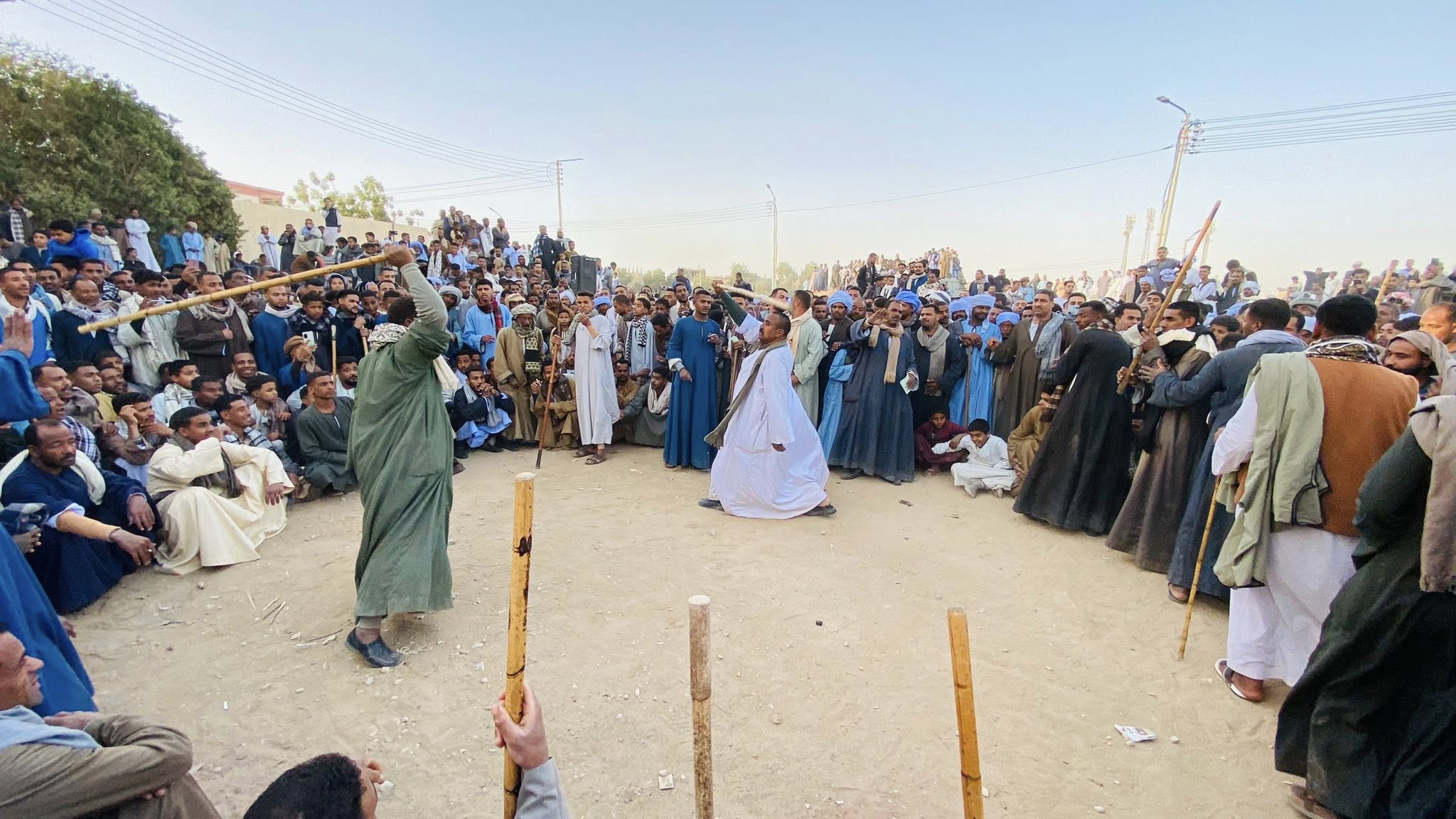 حلقات التحطيب فى ليالي المولد بقرى جنوب الأقصر