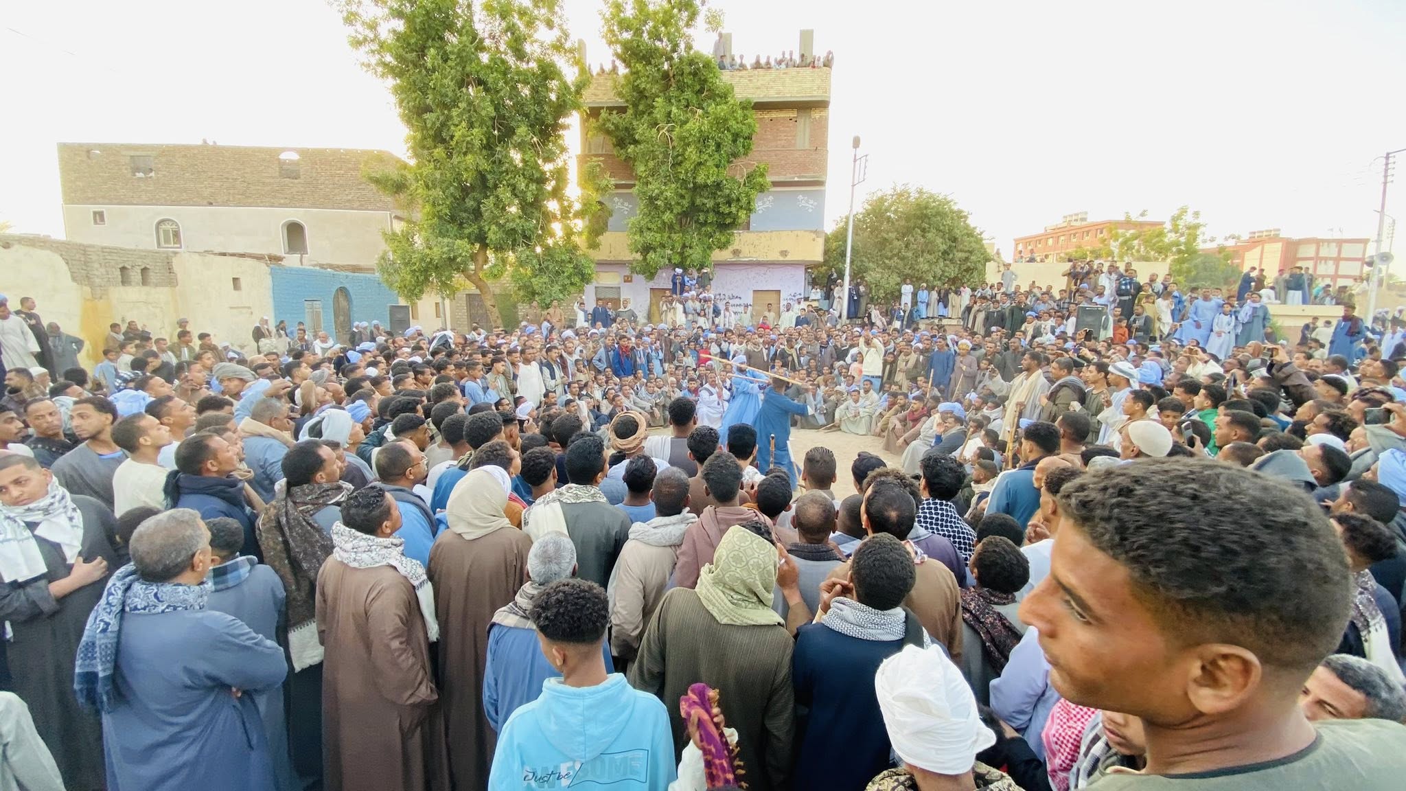 متعة حلقات التحطيب فى المولد السنوى لسيدى أحمد إبن إدريس