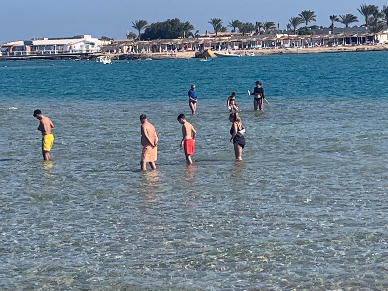 السياح يستمتعون على،شواطئ الغردقة 