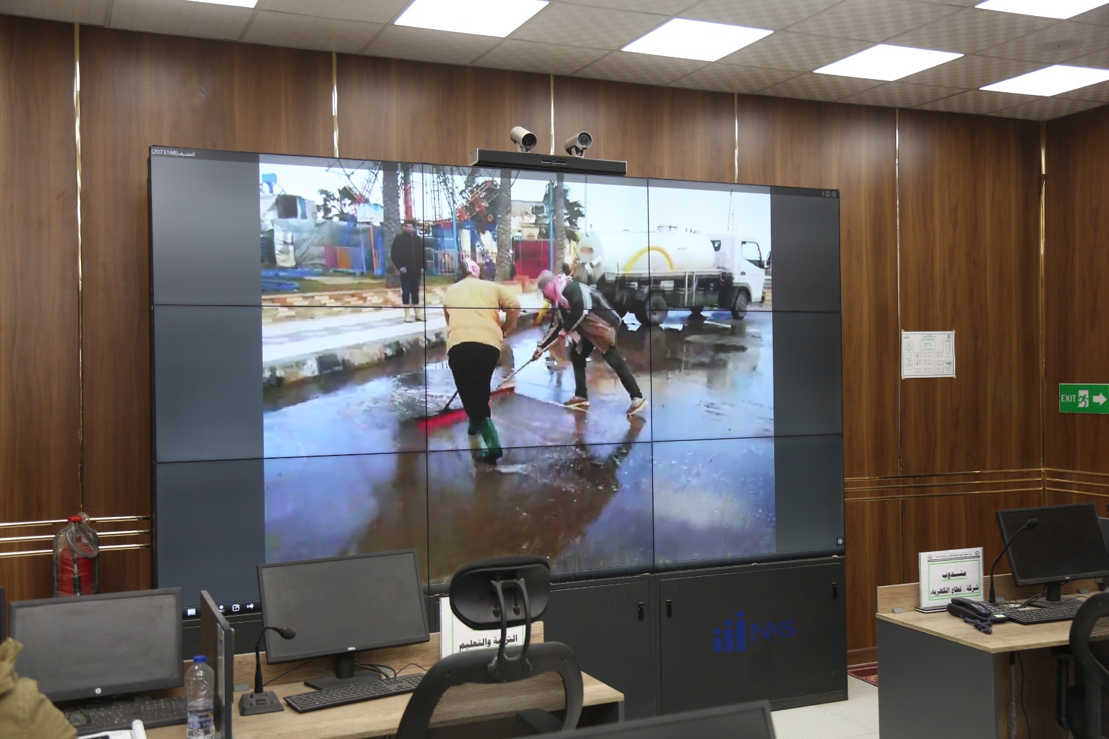 رفع مياه الامطار من الشوارع ومتابعة المحافظ من شبكة سيطرة