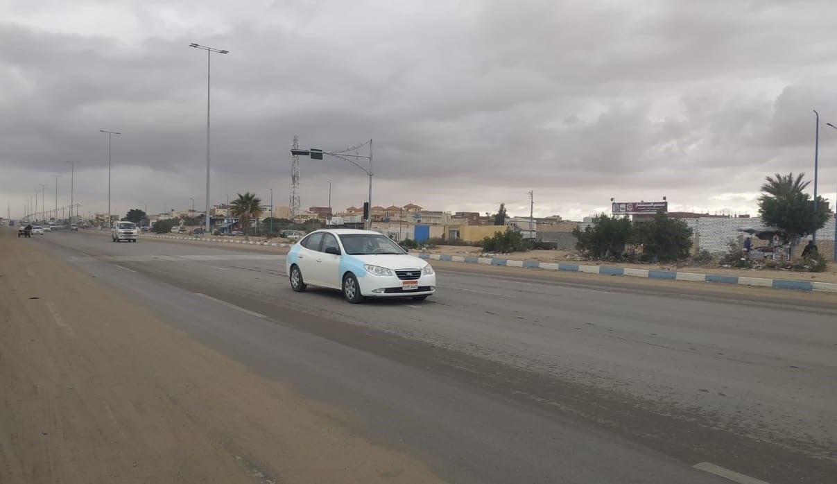 الغيوم تغطي سماء مطروح في الشتاء