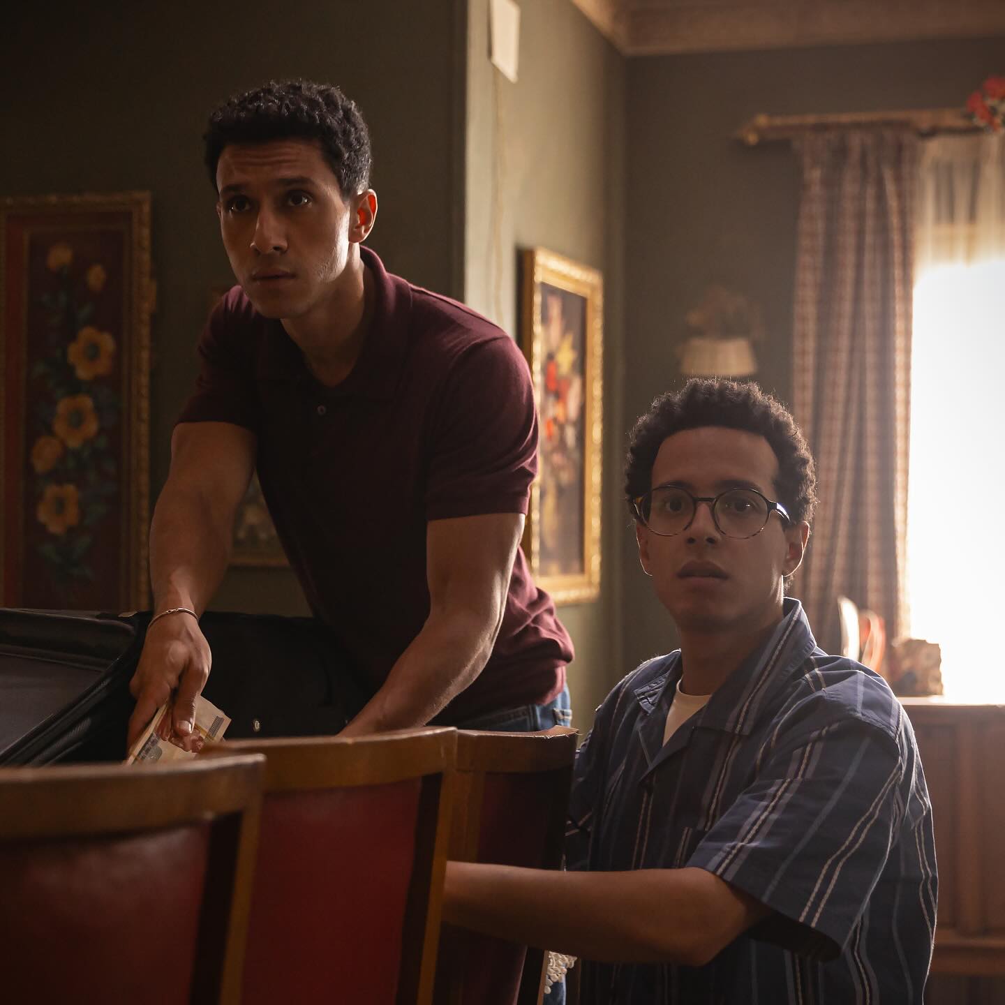 طه دسوقي وعصام عمر من كواليس فيلم سيكو سيكو