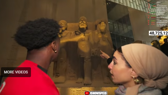 اليوتيوبر الأمريكي داخل المتحف المصري الكبير 