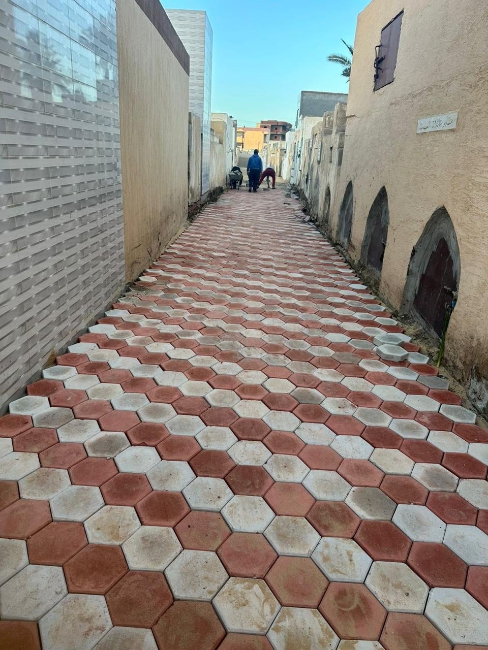 رصف شوارع مقابر قرية كوم النجار بمحافظة الغربية  بالأنترلوك (4)