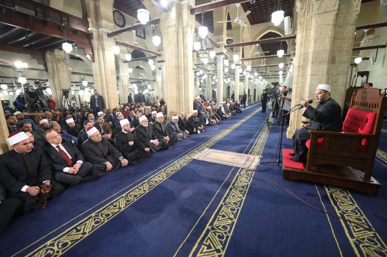 وكيل الأزهر وعدد من العلماء والوزراء والمسؤولين بليلة الاسراء والمعراج