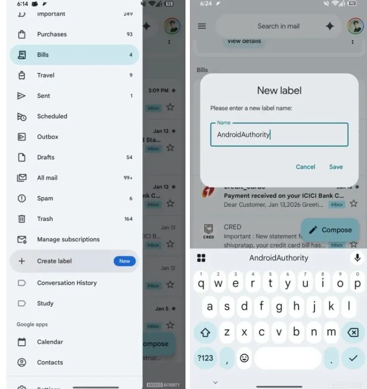 قائمة اندرويد