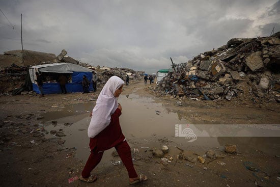 مياه الأمطار تجتاح القطاع