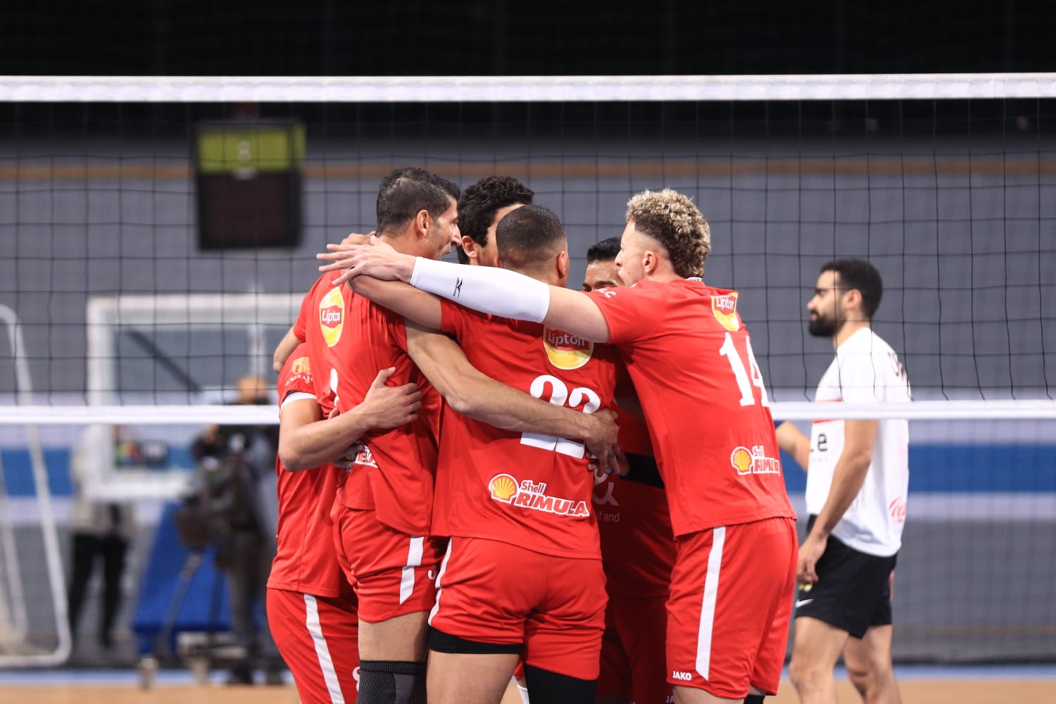 فرحة لاعبي الاهلي