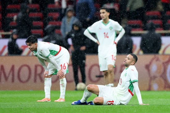 حزن لاعبى المغرب