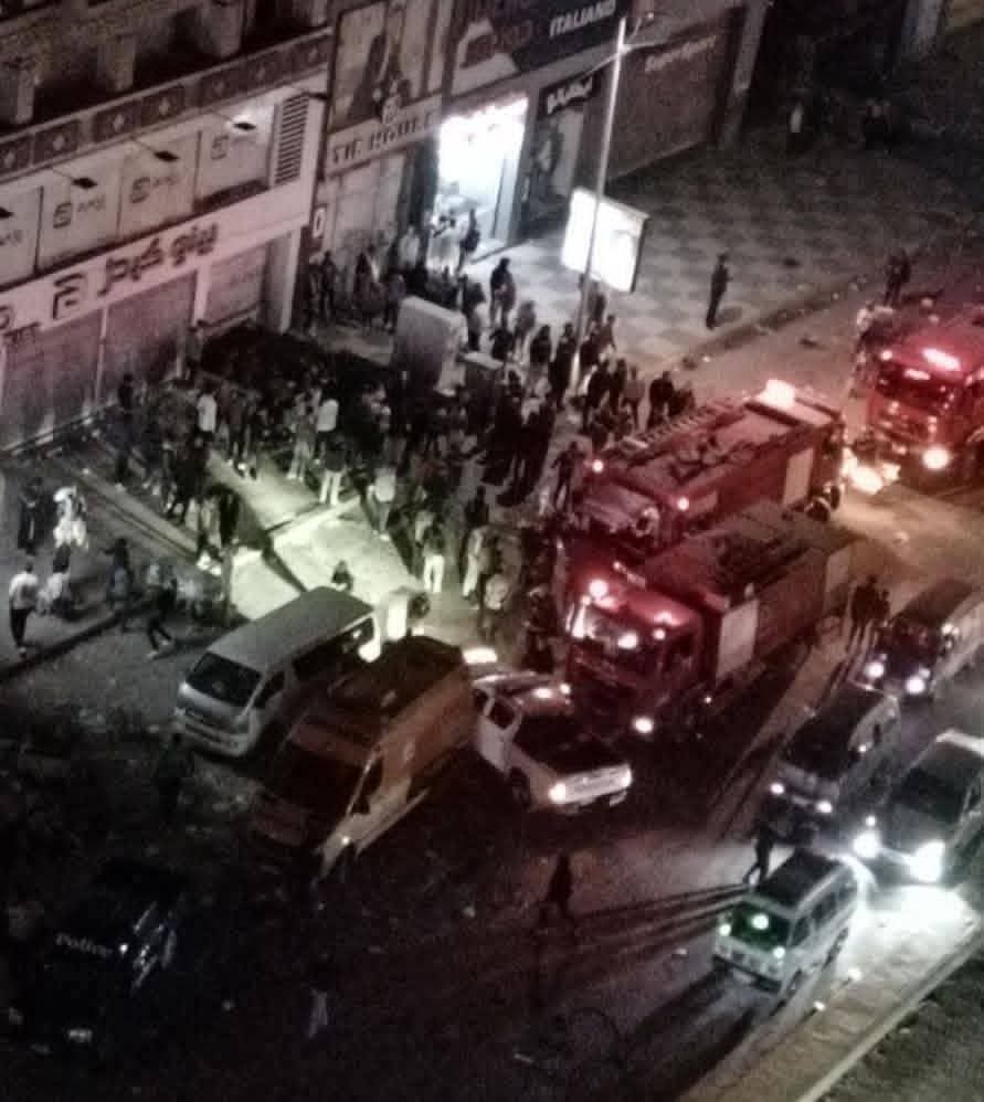 حريق سيارات داخل جراج في العجمي بالإسكندرية