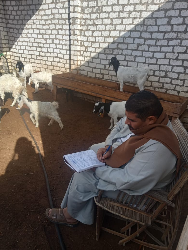 نقيب الفلاحين خلال تسليم دفعة من الماعز