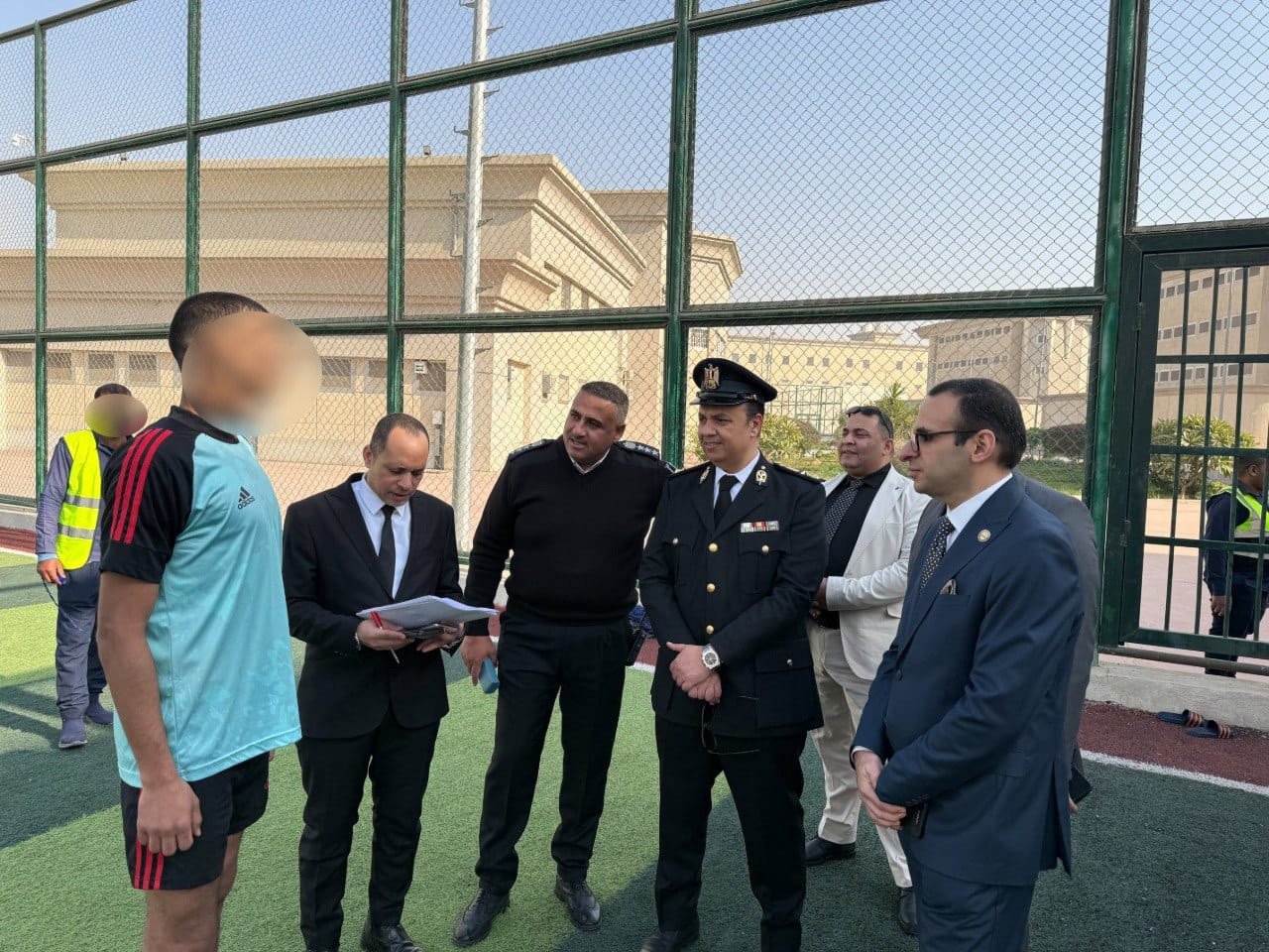 تفقد الملاعب داخل مركز أخميم