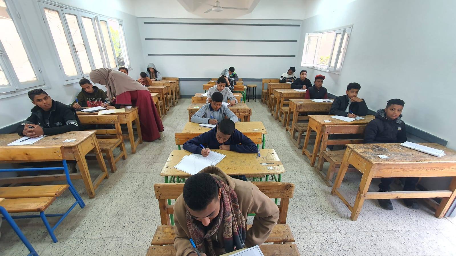 امتحانات الشهادة الإعدادية فى مدرسة البياضية الإعدادية بنات