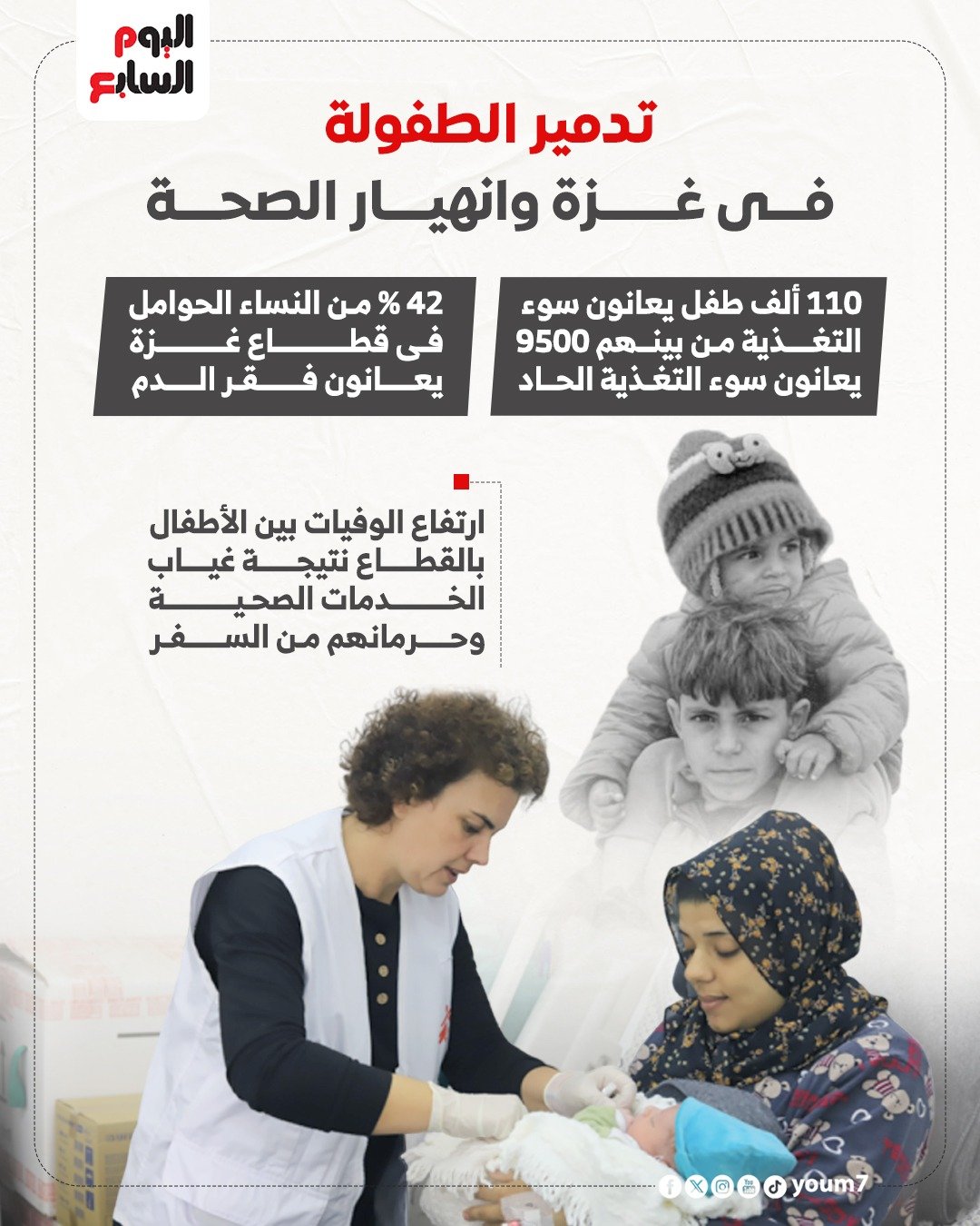 تدمير الطفولة في غزة وانهيار الصحة