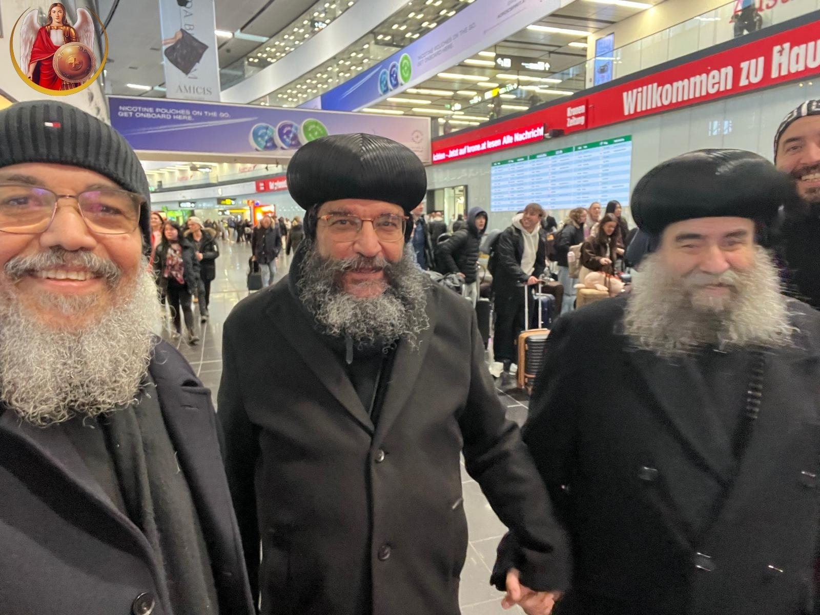 جانب من وصول الأنبا يوأنس للنمسا